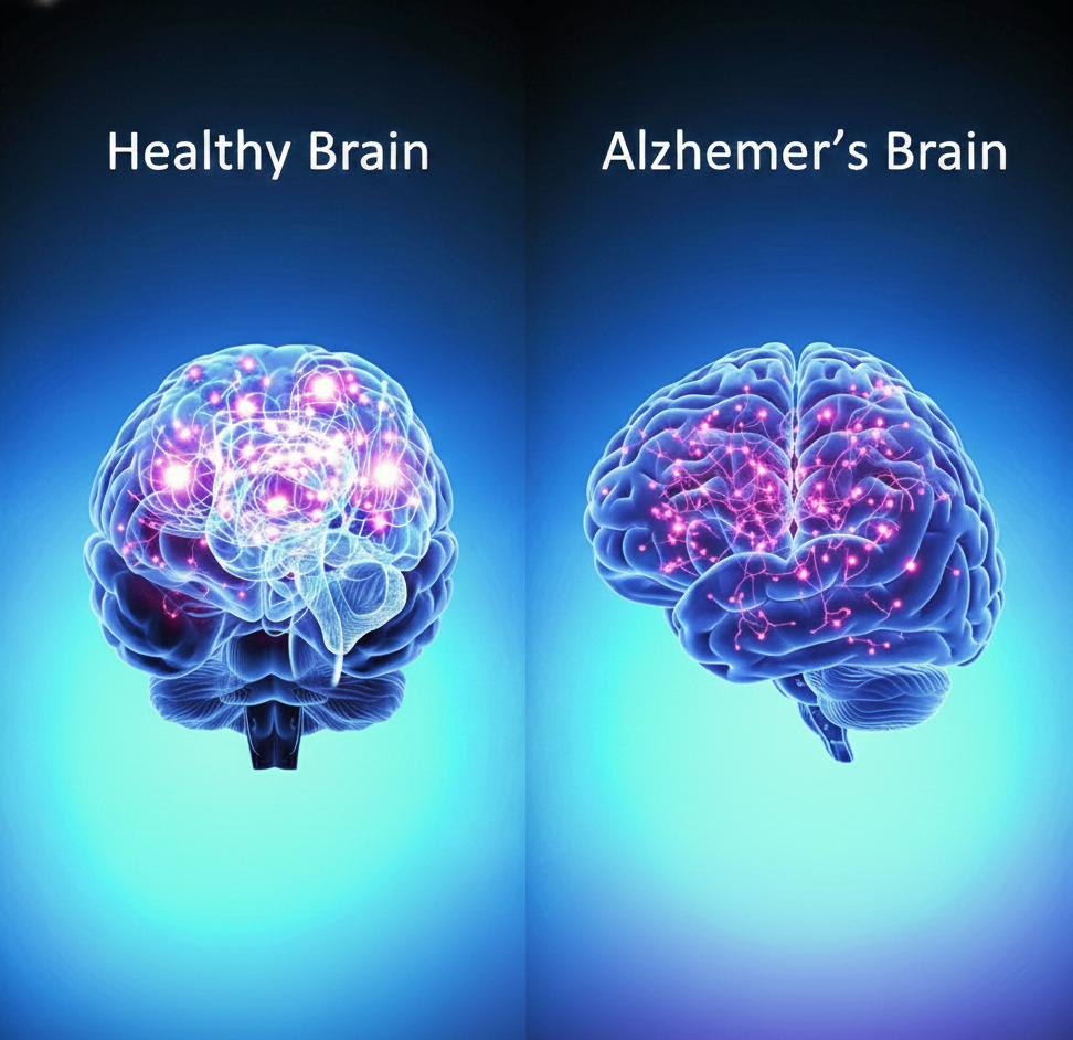 Healthy vs Alzheimer Brain